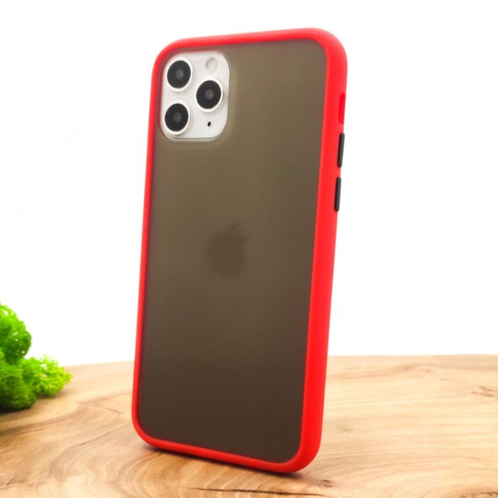 Противоударный полиуретановый чехол Smoke case для Iphone 11 Pro Max Red