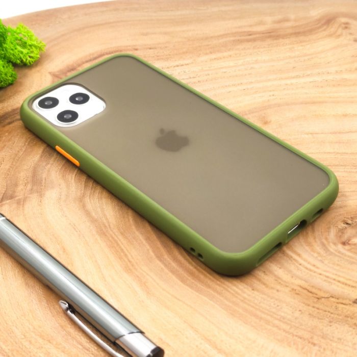 Противоударный полиуретановый чехол Smoke case для Iphone 12 Pro Max (6.7) Green