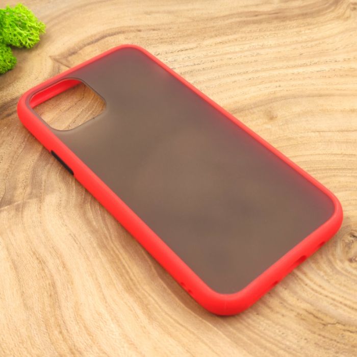 Противоударный полиуретановый чехол Smoke case для Iphone 12 Pro Max (6.7) Red