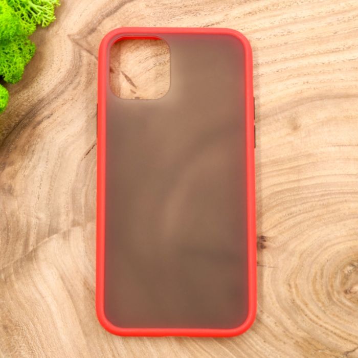 Противоударный полиуретановый чехол Smoke case для Iphone 12 Pro Max (6.7) Red