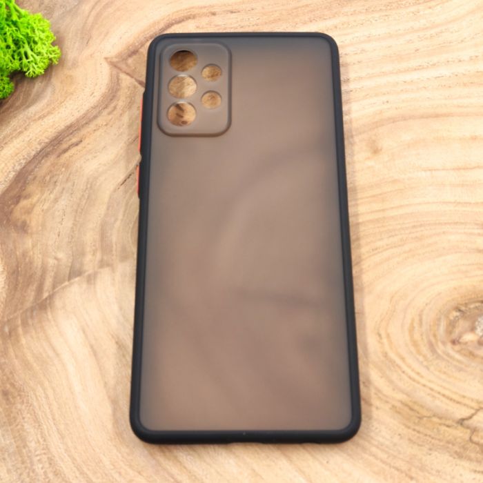Противоударный полиуретановый чехол Smoke case для Samsung A72 Black