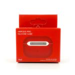 Ультратонкий силиконовый чехол для наушников  AirPods Pro REMAX Red