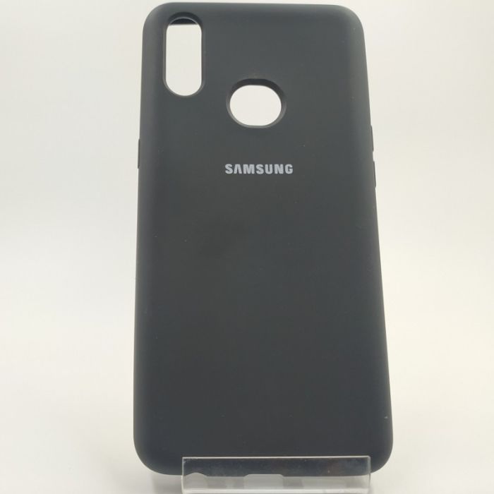 Оригинальный матовый чехол Silicone Case Samsung A10S Black