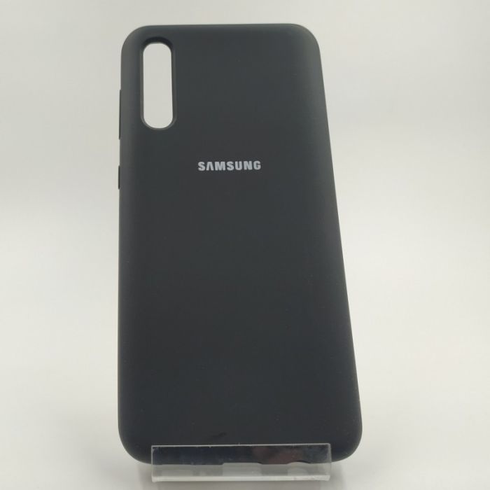 Оригинальный матовый чехол Silicone Case Samsung A50/A30s Black