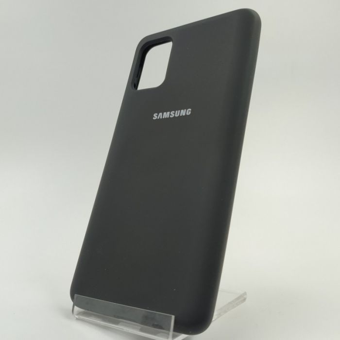 Оригинальный матовый чехол Silicone Case Samsung A51 Black