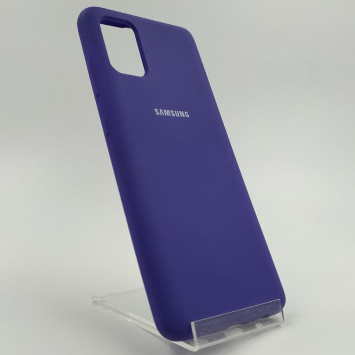 Оригинальный матовый чехол-накладка Silicone Case Samsung A51 Purple