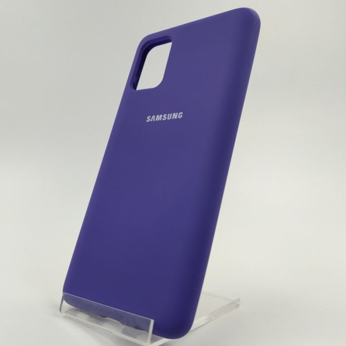 Оригинальный матовый чехол-накладка Silicone Case Samsung A51 Purple