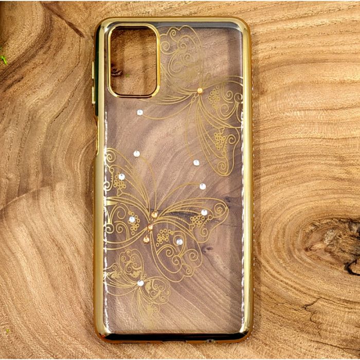 Силиконовый чехол Kings Bar со стразами для Samsung M31s Butterfly
