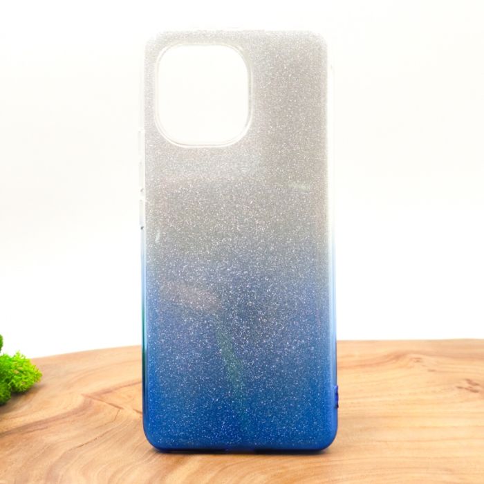 Силиконовый чехол с блёстками VAJA Xiaomi Mi11 Blue