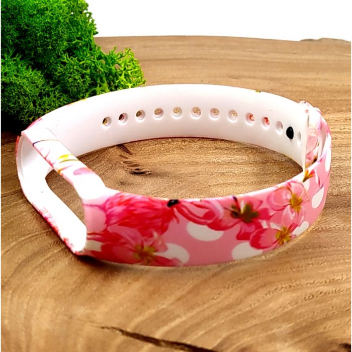 Силиконовый ремешок браслет для Mi Band 3/4 Flamingo Pink