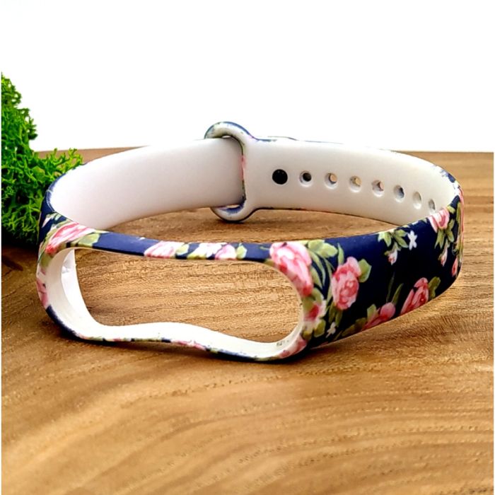 Силиконовый ремешок браслет для Mi Band 5 Rose Blue