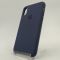 Оригинальный матовый чехол Silicone Case iPhone X/Xs Navy storm