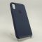Оригинальный матовый чехол Silicone Case iPhone X/Xs Navy storm