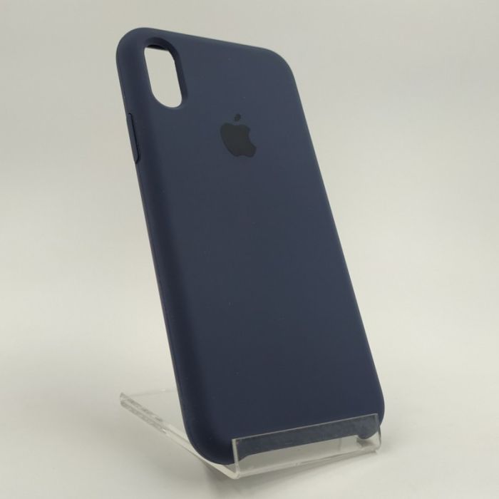 Оригинальный матовый чехол Silicone Case iPhone X/Xs Navy storm
