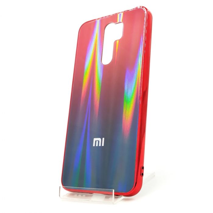 Стеклянный чехол Gradient case XIAOMI Redmi9 wine-colored