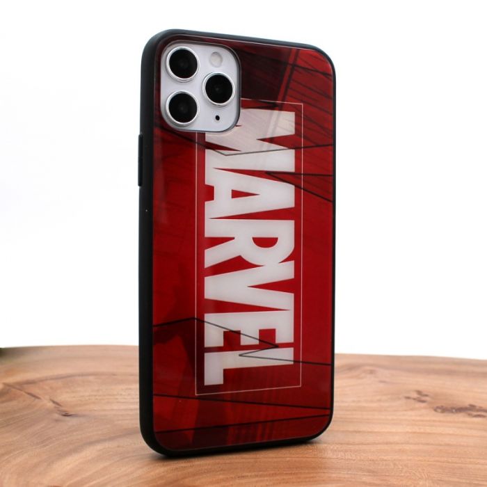 Стеклянный ударопрочный чехол с принтом Marvel для Iphone 11 Pro