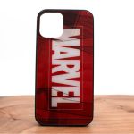 Стеклянный ударопрочный чехол с принтом Marvel для Iphone 12 (5.4)