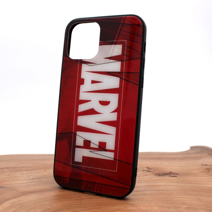 Стеклянный ударопрочный чехол с принтом Marvel для Iphone 12 (6.1)