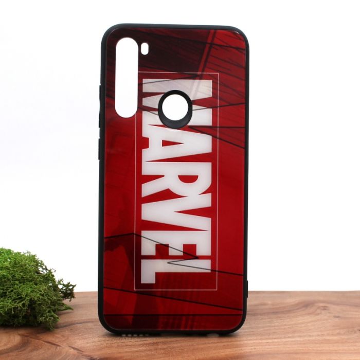 Стеклянный ударопрочный чехол с принтом Marvel для Xiaomi Redmi Note8