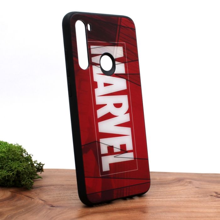 Стеклянный ударопрочный чехол с принтом Marvel для Xiaomi Redmi Note8