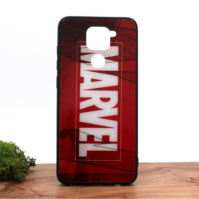 Стеклянный ударопрочный чехол с принтом Marvel для Xiaomi Redmi Note9