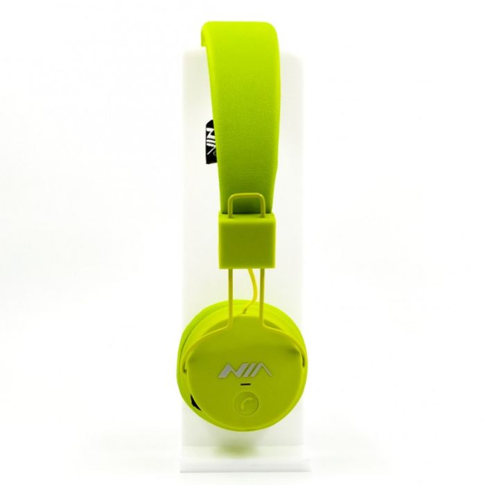 Накладные Bluetooth стерео наушники NIA X2 Light-green