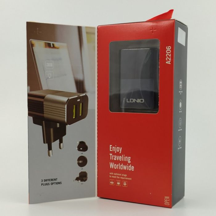Металическое сетевое зарядное устройство Micro USB LDNIO A2206