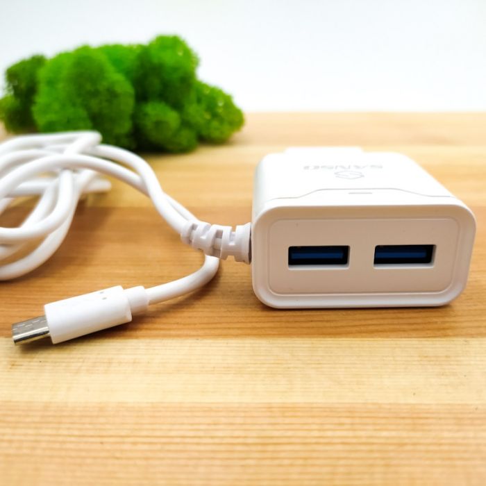 Сетевое зарядное устройство Micro USB + 2 USB Sertek 2,4A
