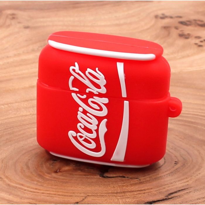 Ударопрочный силиконовый чехол для Apple AirPods Pro Rubber Coca-Cola
