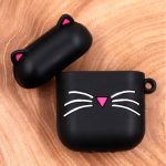 Ударопрочный силиконовый чехол для Apple AirPods Toy Cat Black