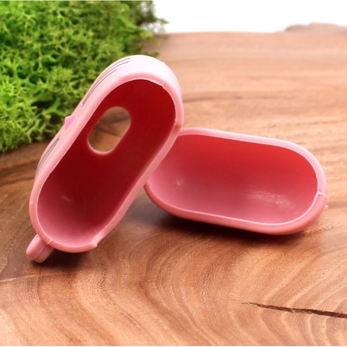 Ударопрочный силиконовый чехол для Apple AirPods Toy Cat Pink