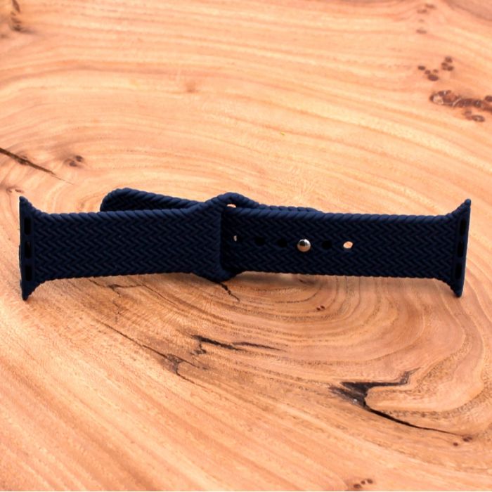 Универсальный силиконовый ремешок для Apple Watch Braided Navy Storm 42/44mm