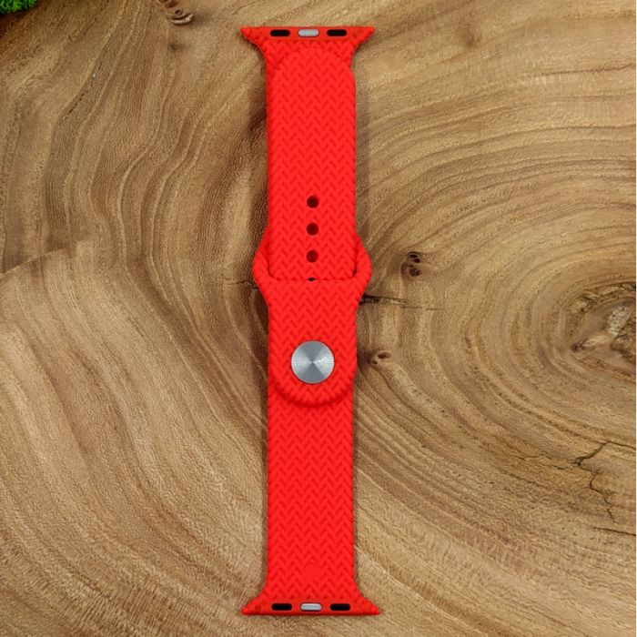 Универсальный силиконовый ремешок для Apple Watch Braided Red 38/40mm
