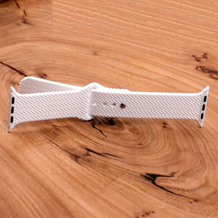 Универсальный силиконовый ремешок для Apple Watch Braided White 38/40mm