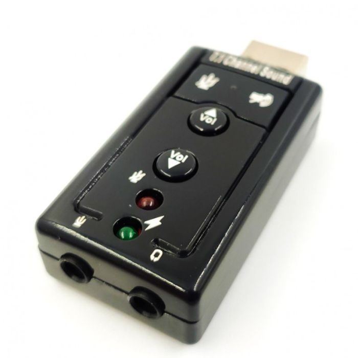Внешняя USB звуковая карта стерео  с пультом управления