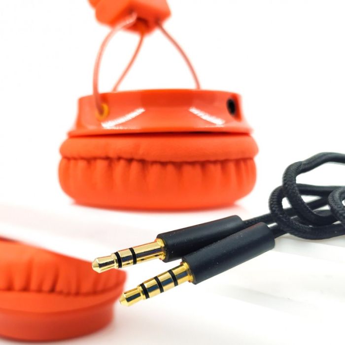 Накладные проводные наушники с микрофоном NIA A1 Orange