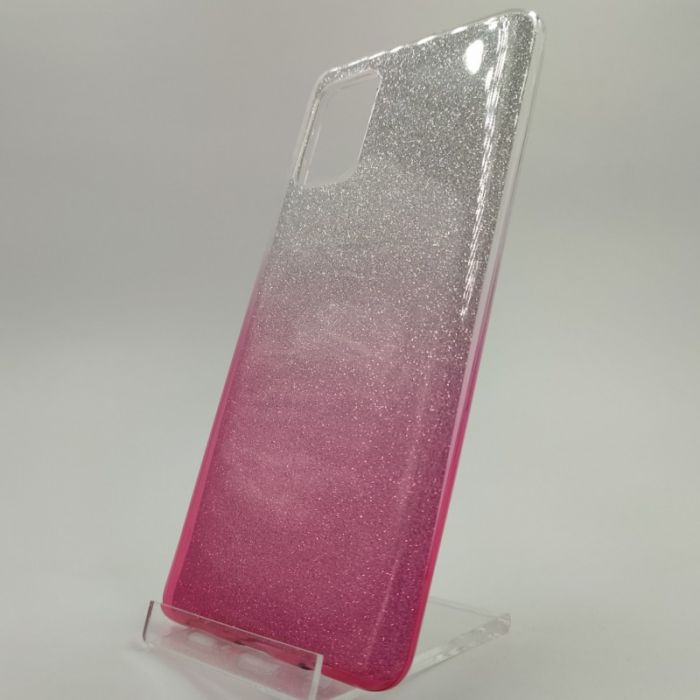 Силиконовый чехол с блёстками VAJA SAMSUNG A71 Pink