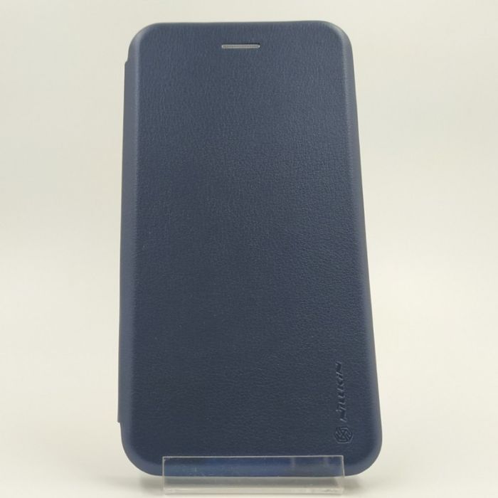 Кожаный противоударный чехол-книжка Hoco HUAWEI P Smart+ Navy Storm