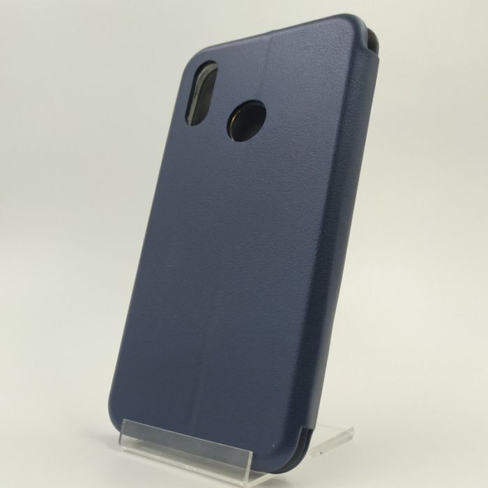 Кожаный противоударный чехол-книжка Hoco HUAWEI P Smart+ Navy Storm