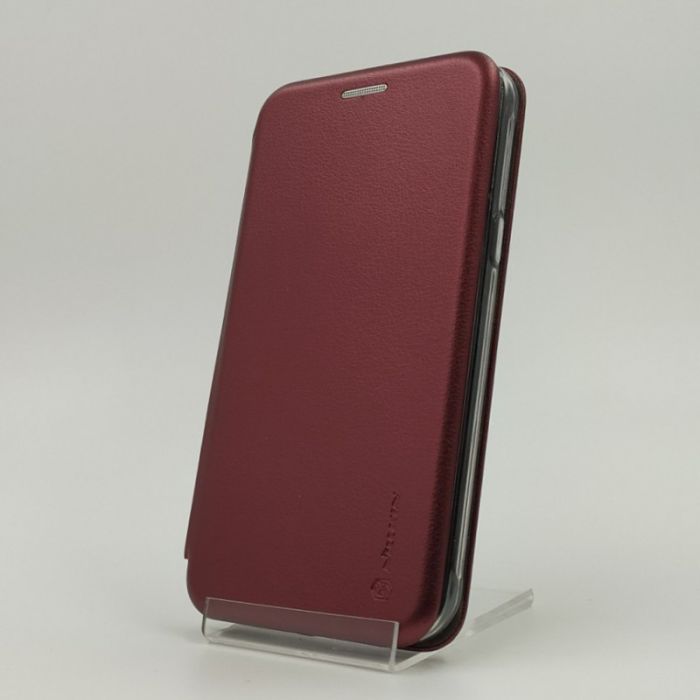 Кожаный противоударный чехол-книжка Nillkin Samsung J3 Ruby