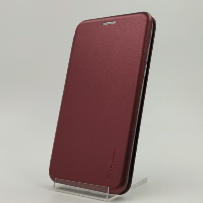 Кожаный противоударный чехол-книжка Nillkin Samsung J710 Ruby
