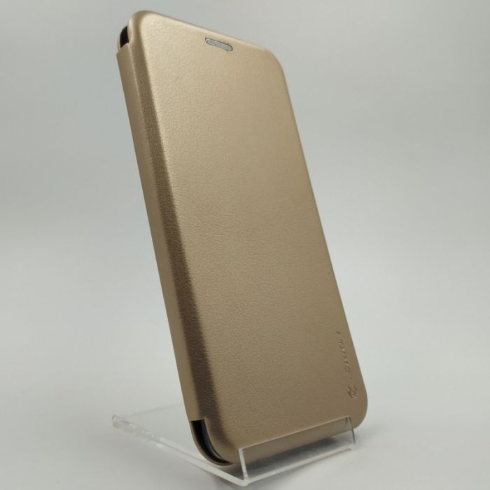 Кожаный противоударный чехол-книжка Hoco Case Samsung A10S Gold (2019)