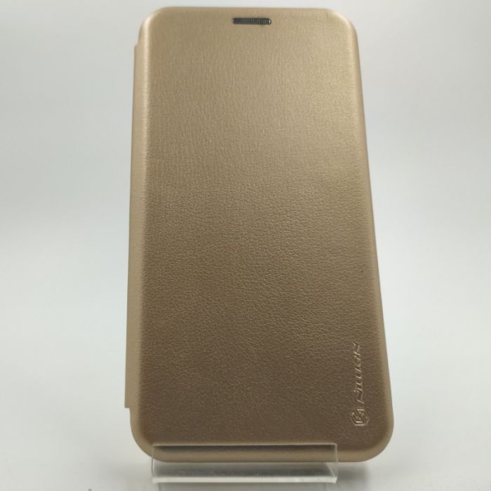 Кожаный противоударный чехол-книжка Hoco Case Samsung A10S Gold (2019)