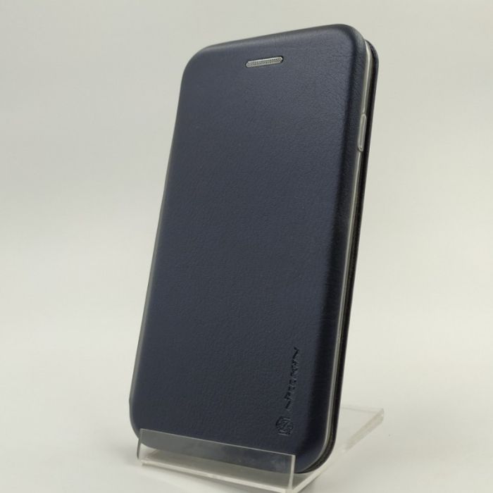 Кожаный противоударный чехол-книжка Nillkin Samsung A30/A20 NAVY STORM