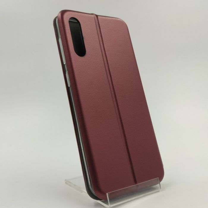 Кожаный противоударный чехол-книжка Wing Samsung A50/A30s RUBY