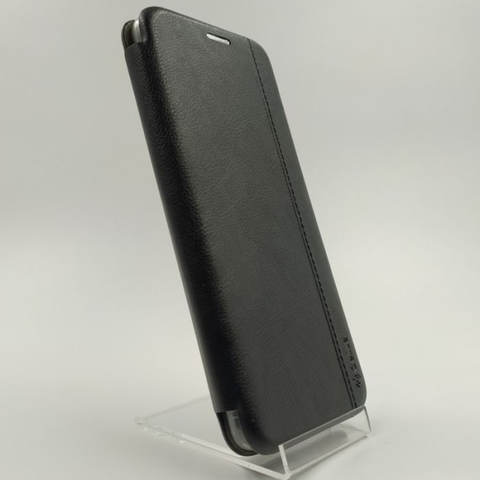 Кожаный противоударный чехол-книжка Wing Samsung A51 Black