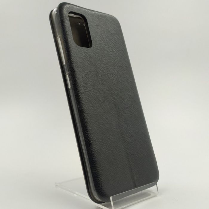 Кожаный противоударный чехол-книжка Wing Samsung A51 Black