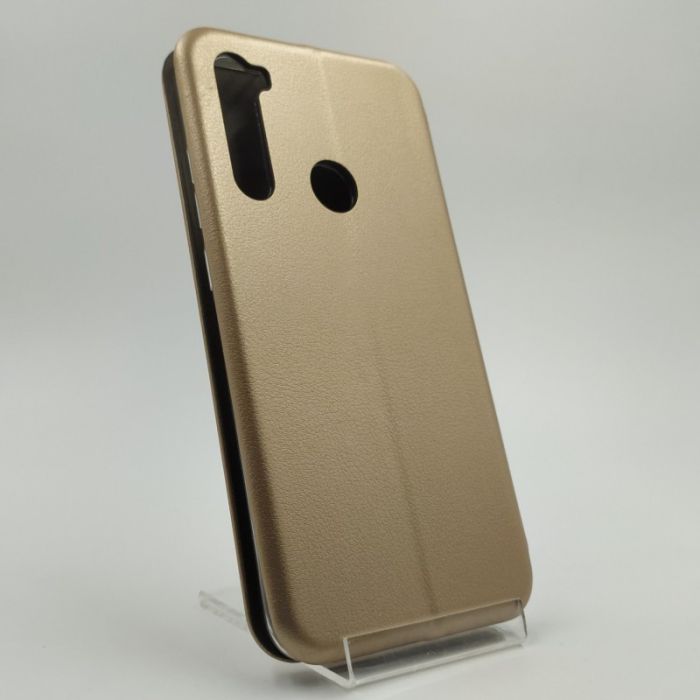 Кожаный противоударный чехол-книжка Hoco Case Xiaomi Redmi Note8 Gold