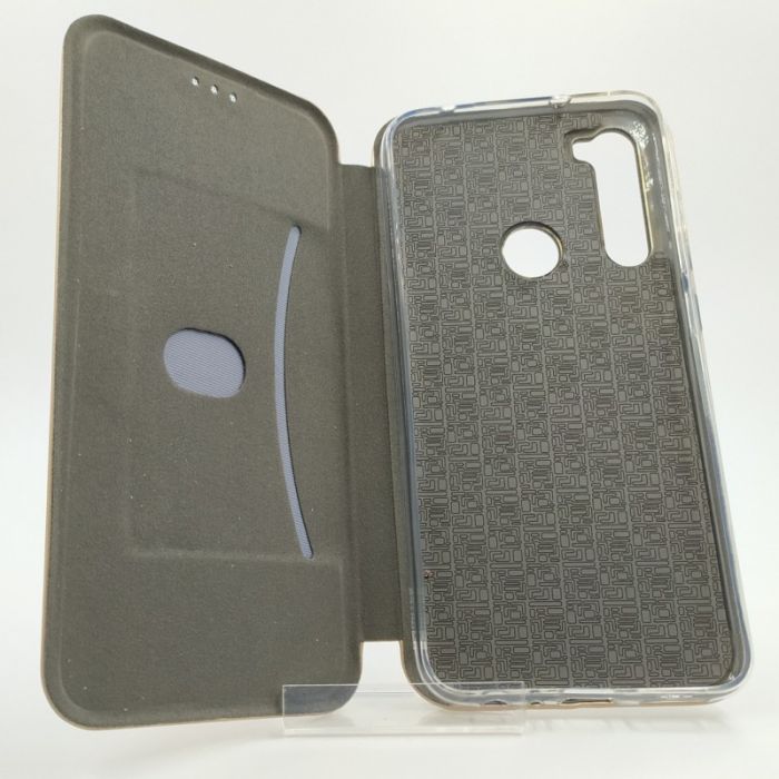 Кожаный противоударный чехол-книжка Hoco Case Xiaomi Redmi Note8 Gold