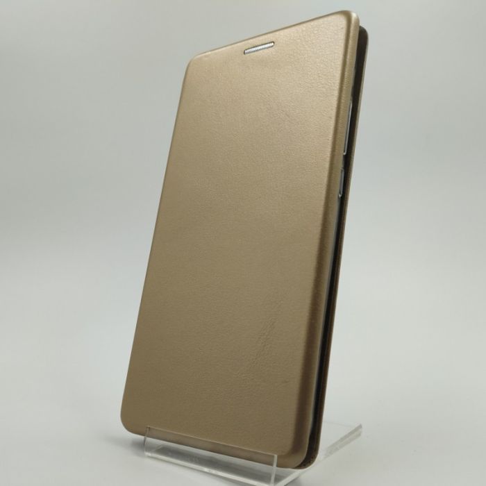 Кожаный противоударный чехол-книжка Hoco Xiaomi Redmi Note8t Gold